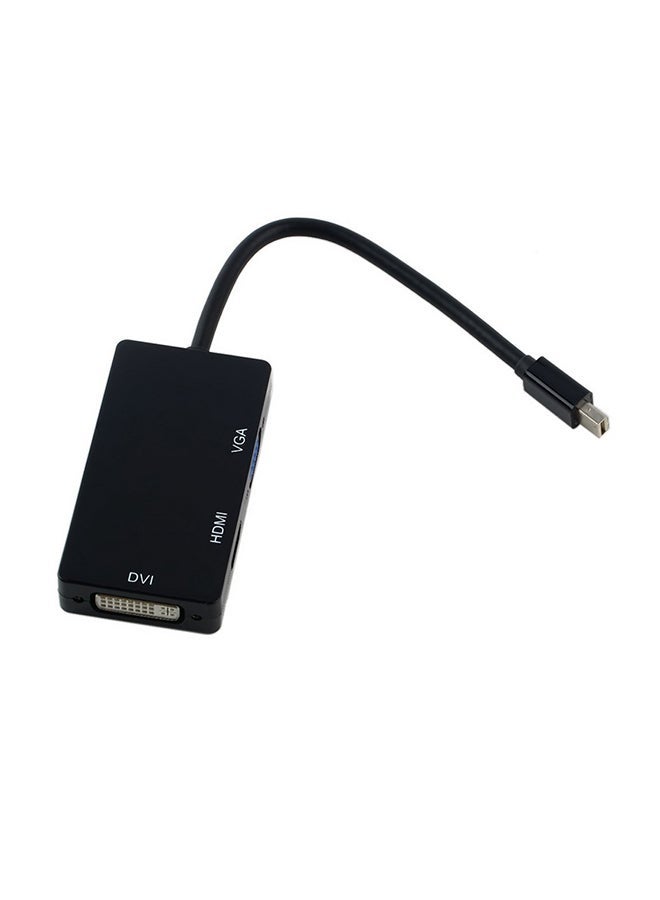 NIBEMINENT Mini DP To DVI VGA HDMI HDTV Adapter Black - Image 1