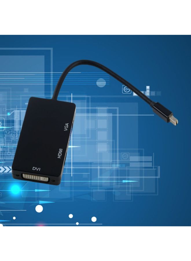 NIBEMINENT Mini DP To DVI VGA HDMI HDTV Adapter Black - Image 3