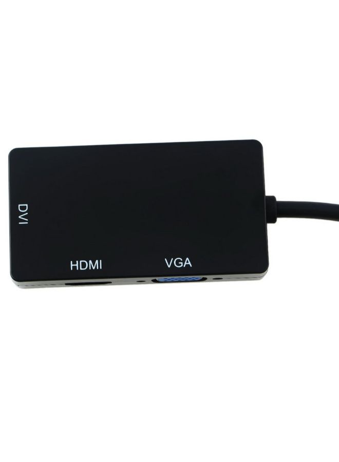 NIBEMINENT Mini DP To DVI VGA HDMI HDTV Adapter Black - Image 4