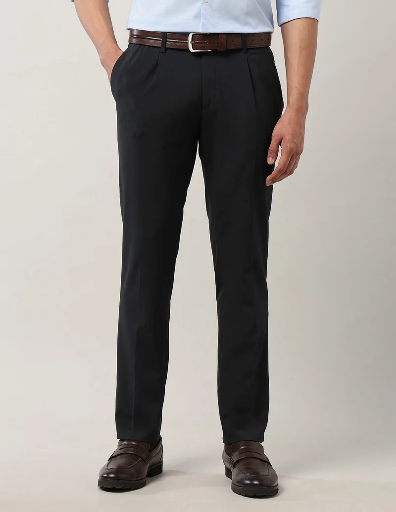 Arrow Regular Fit Mid Rise Trousers