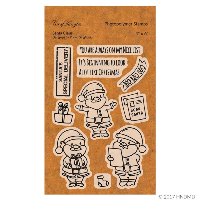 CrafTangles Photopolymer Stamps Santa Claus