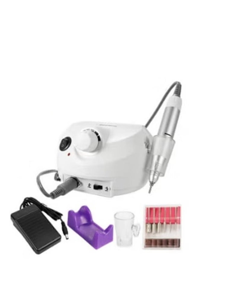 آلة حفر أظافر كهربائية احترافية مع ملف تلميع أطقم مانيكير صالون الأظافر - Image 1