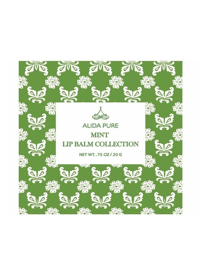 ALIDA PURE Vegan Mint Lip Balm, Cruelty Free, Beeswax Free, Coconut Oil Free, Set of 5 Lip Balms, Avocado Oil, Organic Jojoba Oil, Candelilla Wax, and Vitamin E, Natural Lip Moisturizer | Lip Gloss, f 