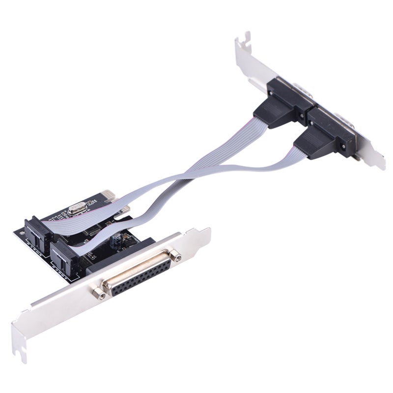 ماكسيم بطاقة منفذ PCI-E إلى RS232 تسلسلي بمنفذي DB9 ومنفذ DB25 واحد LPT بطاقة PCI إلى منفذ LPT متوازي - PCI Express x1 بسرعة 2.5 جيجابت في الثانية لأنظمة DOS وويندوز ولينكس - Image 5