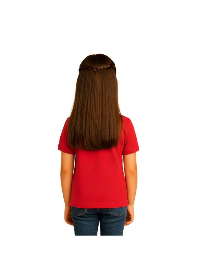 PRINTSHOP4ME Girls Kids Polo T-Shirt 230 GSM Pure Cotton Basic Colors - Image 5