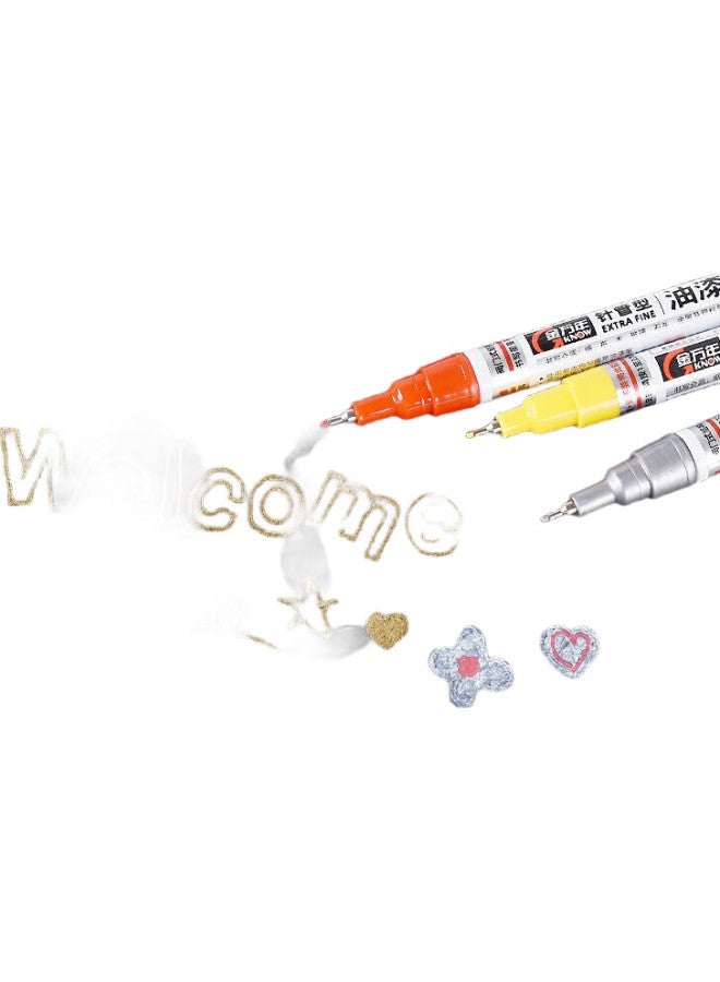 GENVANA Jinwanian 0.7Mm Paint Marker [Shake For Venting], White, 4-Pack, Signature Pen, Highlighter, Graffiti Pen, Tire Pen, Non-Fading, G-0974 - Image 2