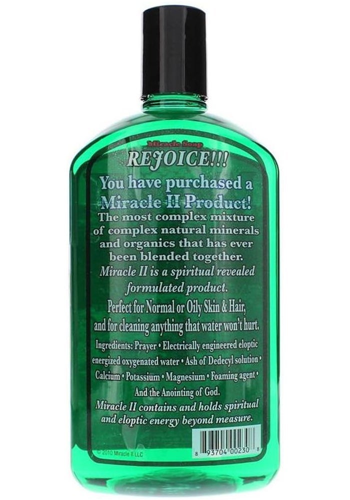 Miracle II Regular Soap 22 Oz - Multi-Purpose Cleaner for Face, Skin, Hair, and Home - Image 2