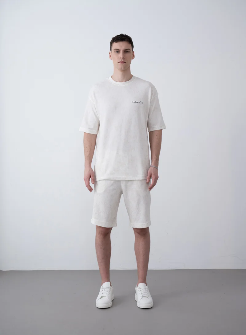 Marrakech Drawstring Casual Shorts for Men - White