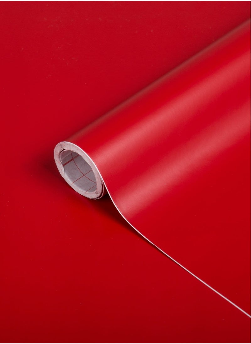 DC Fix Self Adhesive Film Roll Plain Matt Dark Red 45cm x 15 Meter Size  - Image 2
