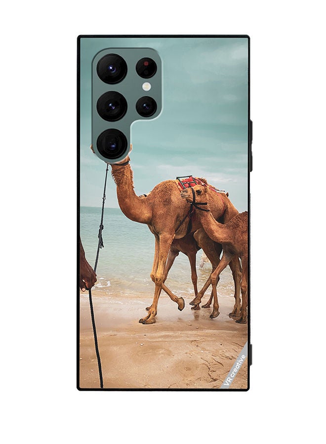 VR CREATIVE Protective Case Cover For Samsung Galaxy S22 Ultra 5G Merry Camel Design Multicolour - Image 1