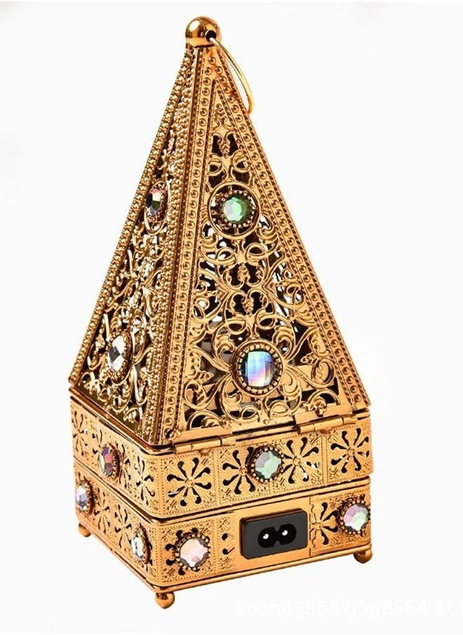 ماركة غير محددة - حامل مباخر العطور العربية الكهربائية ، حامل التبخير المعدني بشكل برج ، حامل العطور العتيقة - Image 1
