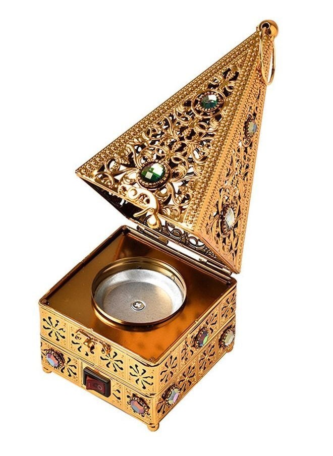 ماركة غير محددة - حامل مباخر العطور العربية الكهربائية ، حامل التبخير المعدني بشكل برج ، حامل العطور العتيقة - Image 1