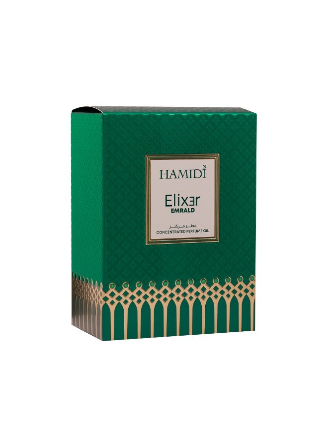 Hamidi Elixer Emrald Concentrated Perfume Oil For Unisex 20ml | Alcohol Free Attar For Women & Men | Long Lasting Perfume | Cpo For Her & Him | Oud Ittar Scent With Fresh Citrus, White Musk & Jasmine - Image 2