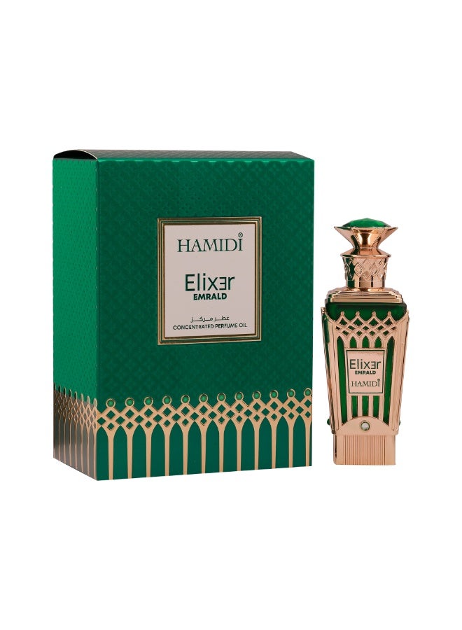 Hamidi Elixer Emrald Concentrated Perfume Oil For Unisex 20ml | Alcohol Free Attar For Women & Men | Long Lasting Perfume | Cpo For Her & Him | Oud Ittar Scent With Fresh Citrus, White Musk & Jasmine - Image 3