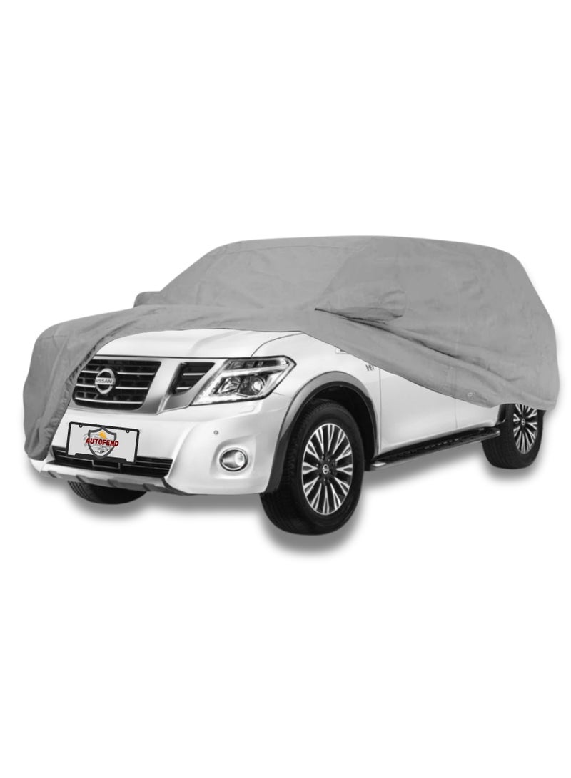 Zipporah All Weather Premium Lightweight 6-Layers Protective Car Cover 210T Compatible for 2018-2025 Nissan Patrol with Left Driver Side Door Zipper, Security Lock and Mirror Pockets - Image 2