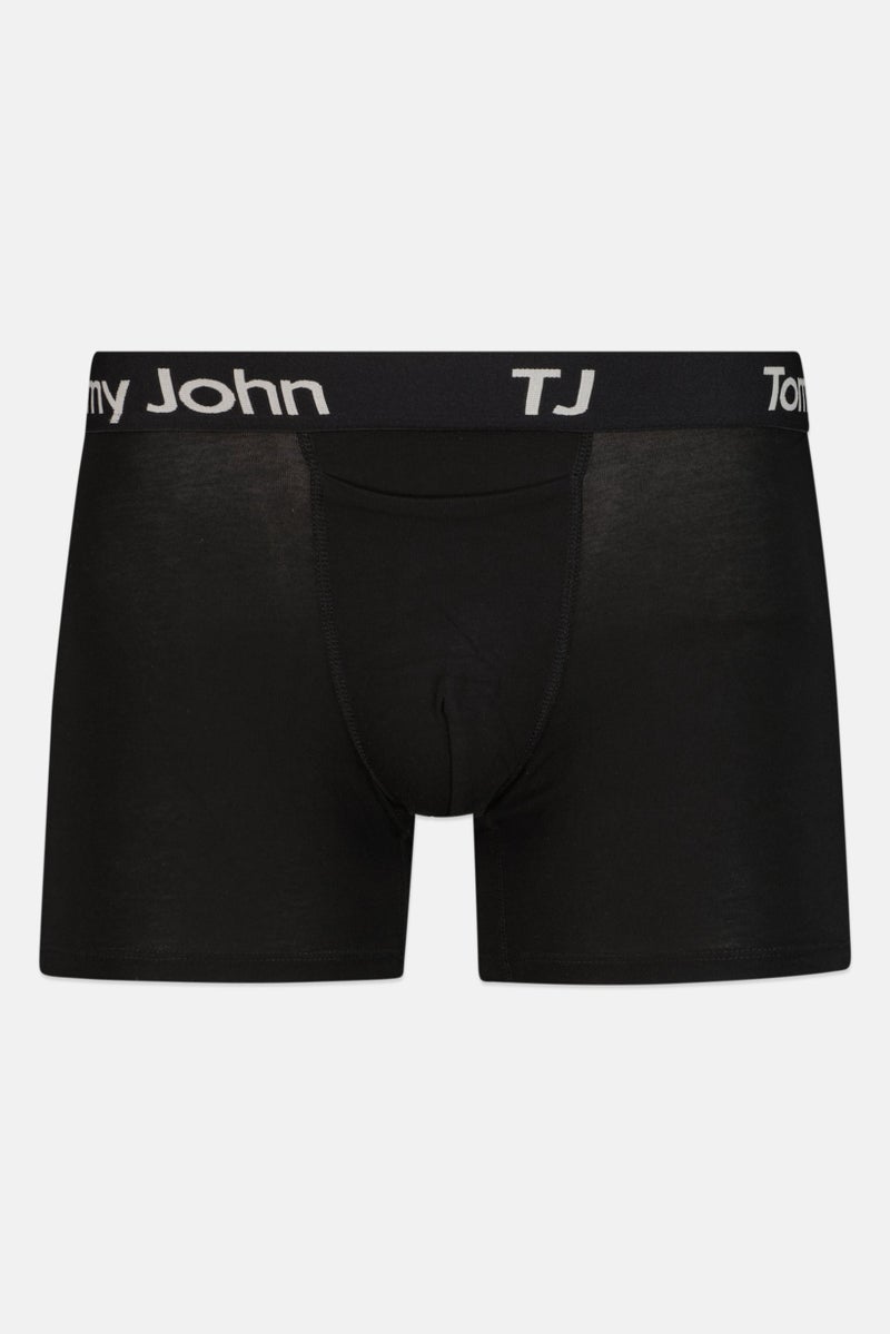 Tommy John Men 2 Pack 4 inseam Brand Logo Boxer Briefs, Multicolor  - Image 4