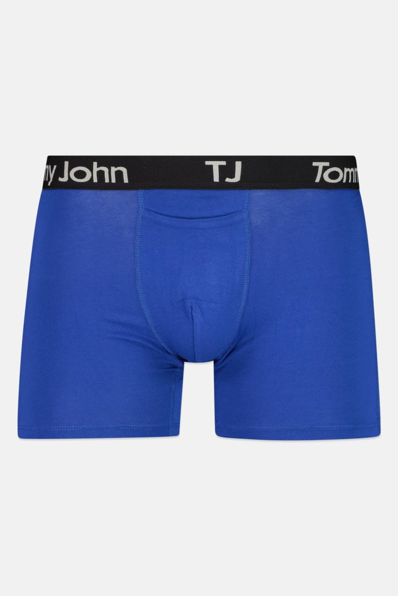 Tommy John Men 2 Pack 4 inseam Brand Logo Boxer Briefs, Multicolor  - Image 2