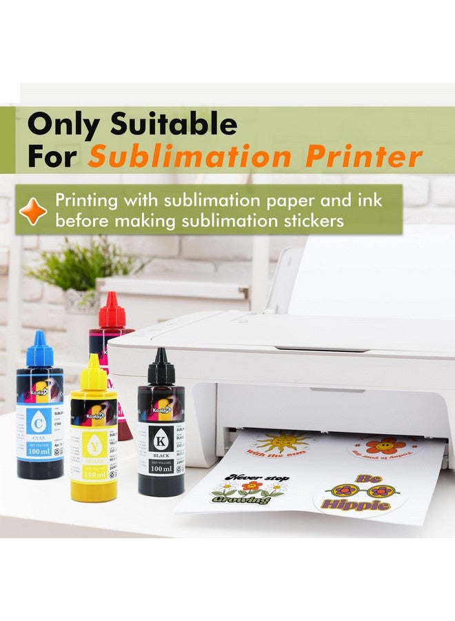 KOALA PAPER Koala Sublimation Sticker Paper 100% Transparent Waterproof Vinyl 8.5X11 Inch 25 Sheets, Quick Dry Vivid Colors Holds Ink Well - Image 2