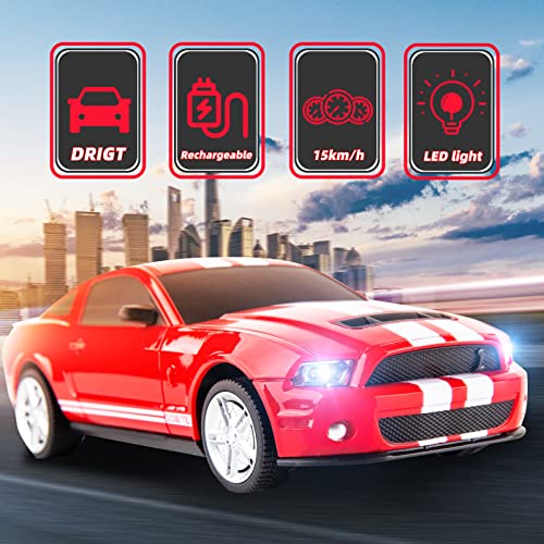 BDTCTK سيارة نموذجية عن بعد BDTCTK 1/24 فورد موستانج شيلبي GT500، ألعاب للأطفال من 6 سنوات فما فوق والبالغين باللون الأحمر - Image 4