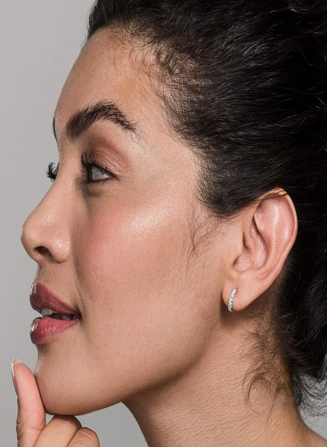 بافوا أقراط حلقية من الفضة الإسترليني عيار 925 مطلية بالذهب عيار 18 قيراطًا من PAVOI مرصعة بالزركونيا المكعبة للنساء (2 مم، فيرميل - أصفر) - Image 4