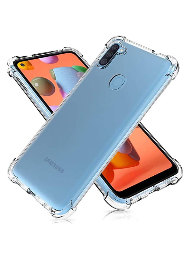 vesus Samsung Galaxy A11 Case Cover Back Air Cushion Soft Silicone Shockproof Ultra Slim Premium TPU Material Anti-Scratch Protective Bumper Shell Corner for Samsung Galaxy A11 Clear