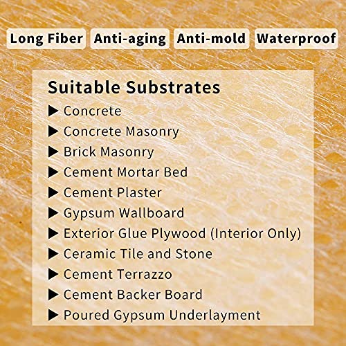 UCANVIN Waterproofing Membrane Band Roll, 30Mils Thick, 5Inch X 98.5Ft Tile Floor Underlayment Waterproofing Polyethylene Fabric Waterproof Membrane for Tiles, Shower Walls, Bathroom Floors - Image 4