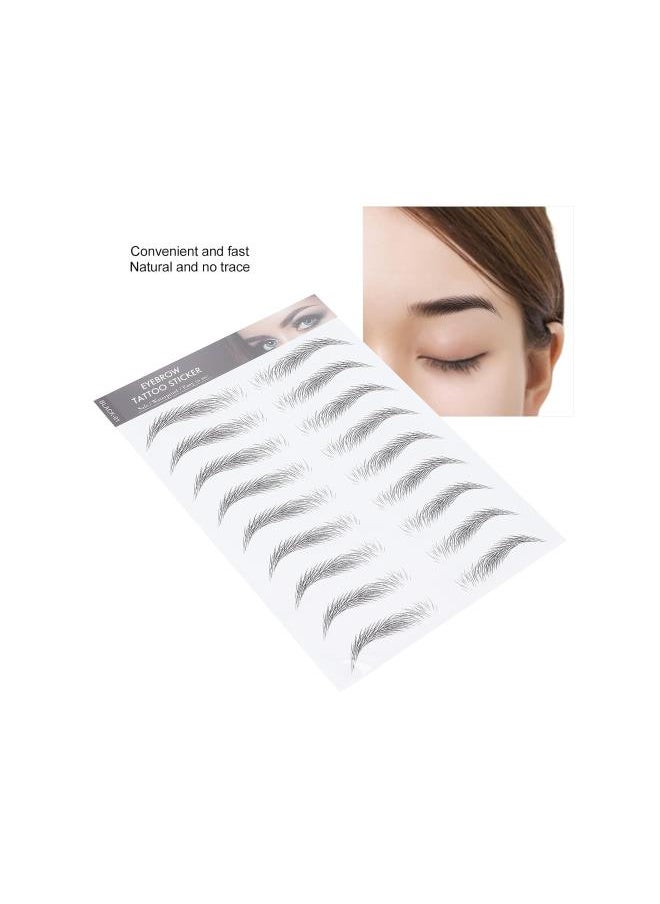 Generic - Eyebrow Tattoo Sticker, Hair-Like Authentic Eyebrows, Long Lasting Waterproof Natural False Eyebrows Makeup Sticker for Women Girls(BLACK-01) - Image 1