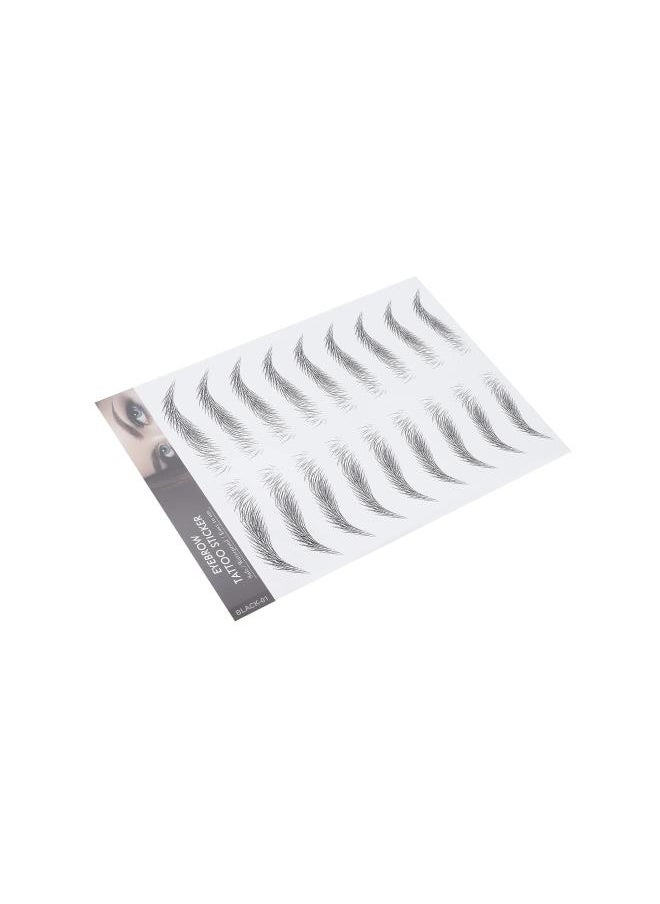 Generic - Eyebrow Tattoo Sticker, Hair-Like Authentic Eyebrows, Long Lasting Waterproof Natural False Eyebrows Makeup Sticker for Women Girls(BLACK-01) - Image 1
