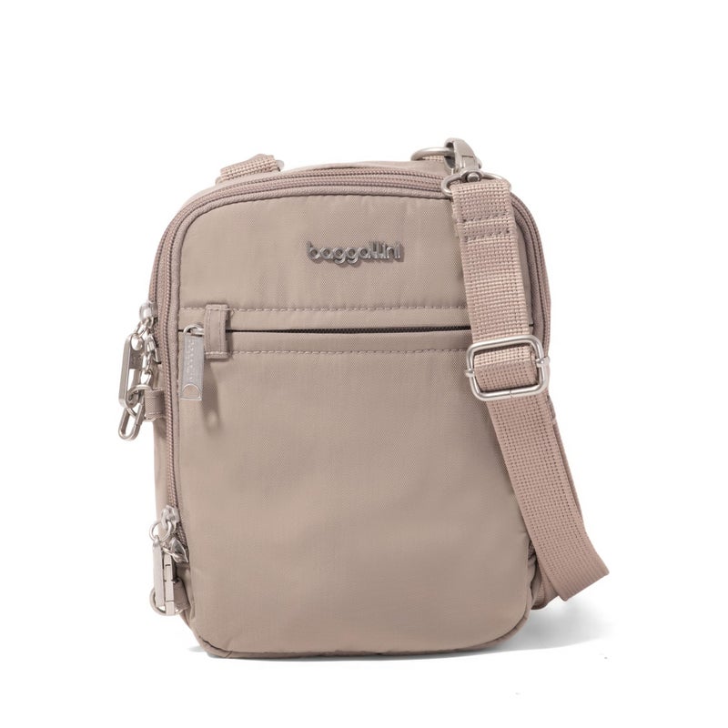 Baggallini Securtex Anti-Theft Mini Everything Crossbody Bag, 6.3"x8.25" RFID, Locking Zippers & Cut-Resistant Strap - Image 1