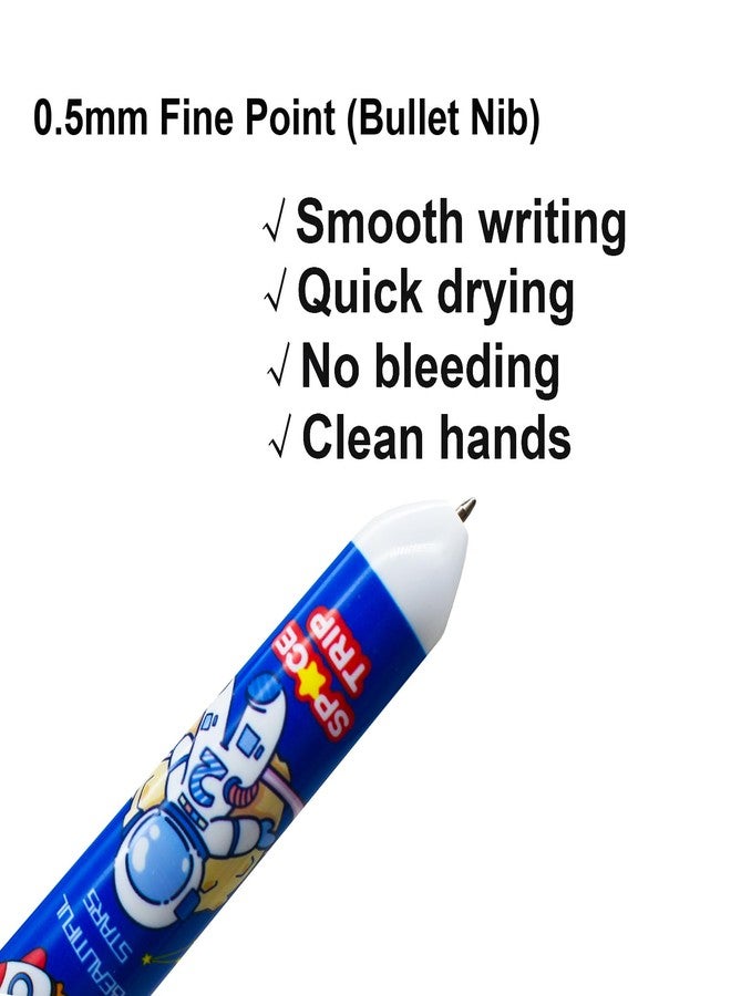 Maydahui 10 Pcs 10-in-1 Outer Space Multicolor Pens 10 Colors Shuttle Retractable Ballpoint Pen Cute Planet Spaceman Astronaut Pens for Students Teachers Office Supplies - Image 4