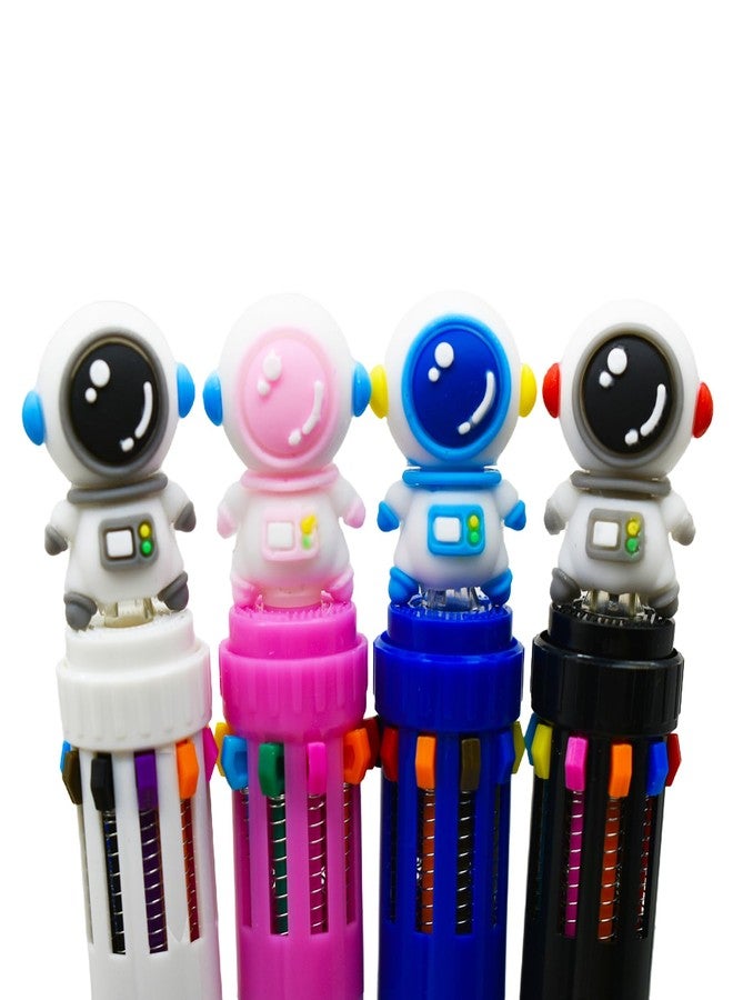 Maydahui 10 Pcs 10-in-1 Outer Space Multicolor Pens 10 Colors Shuttle Retractable Ballpoint Pen Cute Planet Spaceman Astronaut Pens for Students Teachers Office Supplies - Image 5