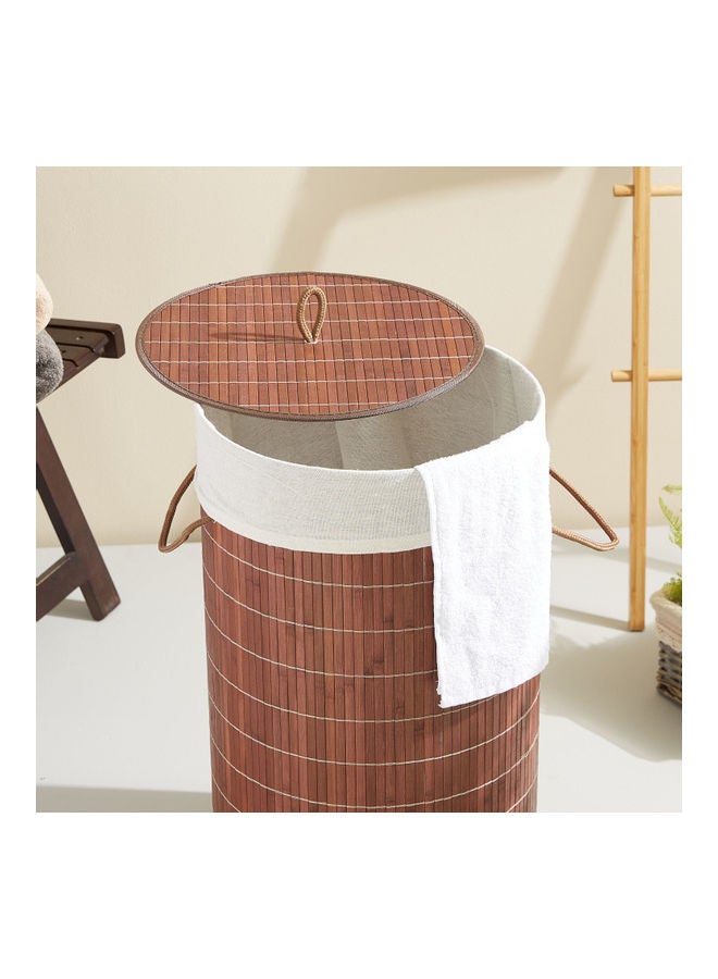 Home Box Light Weight Stylish Compact And Space Saving 2-Section Foldable Laundry Basket With Lid  - Image 4