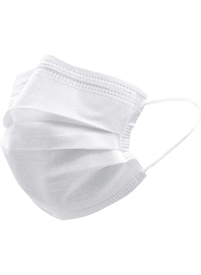 50 قطعة من الكمامات القابلة للاستخدام مرة واحدة مع حلقة أذن مرنة، قطن أبيض - Image 2