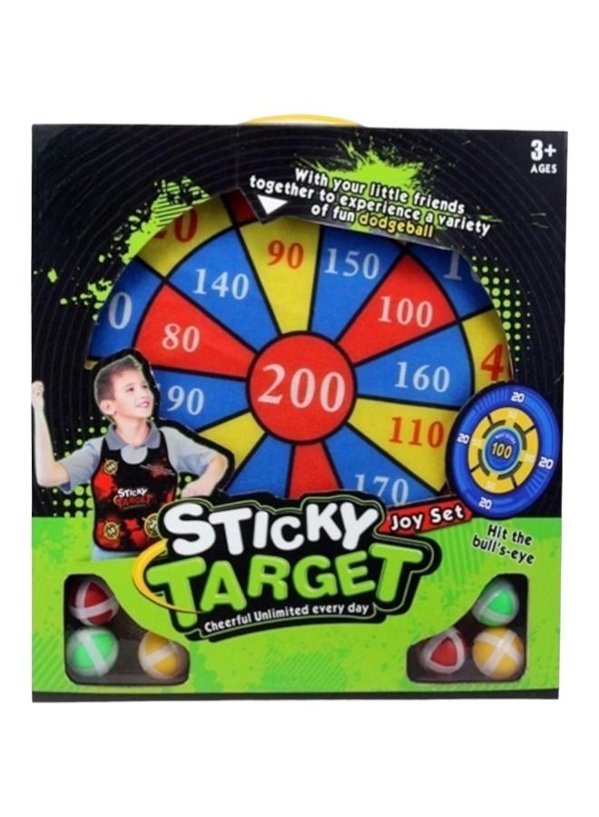 Sticky target Set 28cm Cloth Dart Board with 4PCS HOOK & LOOP Ball interactive play indoor & outdoor game Toys for Kids