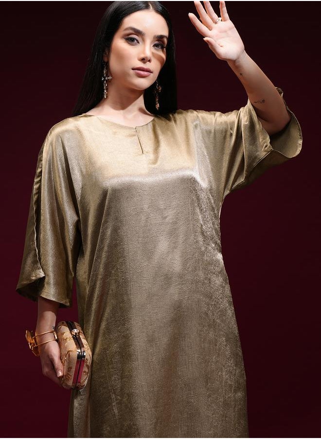 Vishudh - Solid Round Neck Tunic and Palazzo Pants Co-Ords by Styli - Image 1