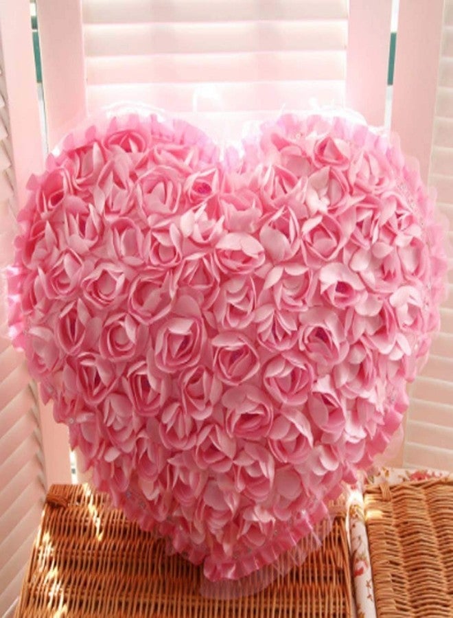 4AJ BAZAAR Pink Heart Cushion Stuffed Soft Plush Toy ( Shade May Vary) 40CM - Image 1