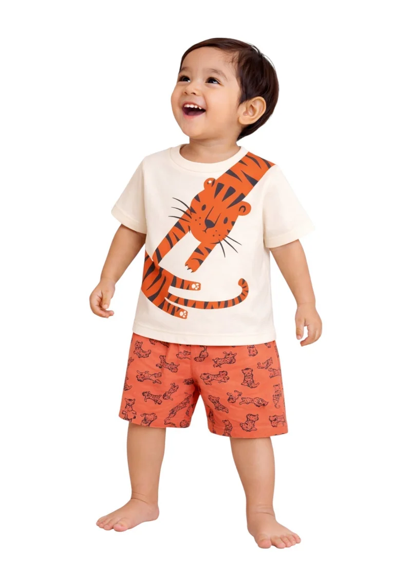Victor And Jane  Infant Boys’ Multipack (4 Pack) – Graphic T-Shirts & Shorts Set for Men | Best Price UAE