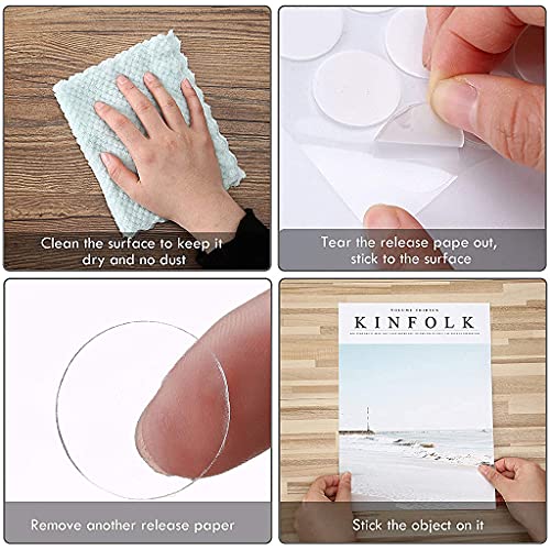 Magideal Round Adhesive Silicone Bumper Door Cabinet Drawer Safety Stopper Mute Buffer (3x8 mm, Clear) -Set of 100 Pieces, 1 Sheet - Image 4