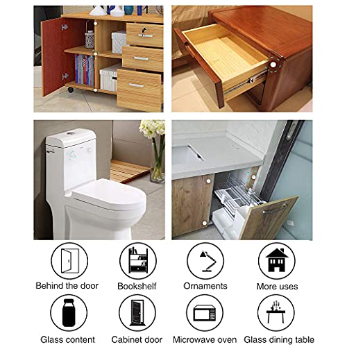 Magideal Round Adhesive Silicone Bumper Door Cabinet Drawer Safety Stopper Mute Buffer (3x8 mm, Clear) -Set of 100 Pieces, 1 Sheet - Image 2