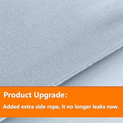 TAIMIT Light Blue Twin Size Comforter Set - 5 Pieces, Bed in a Bag Bedding Sets with All Season Soft Quilted Warm Fluffy Reversible Comforter,Flat Sheet,Fitted Sheet,1 Pillow Shams,1 Pillowcases - Image 3