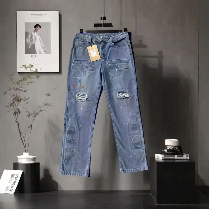 Unisex Casual Daily Denim Jeans - Image 1