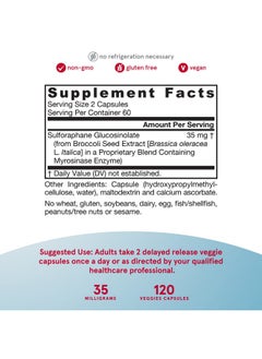 jarrow formulas Broccomax 35 Mg Broccoli Seed Extract 120 Delayed Release Veggie Capsules 60 Servings Supports Healthy Cell Replication & Liver Health Dietary Supplement Gluten Free  - Image 5