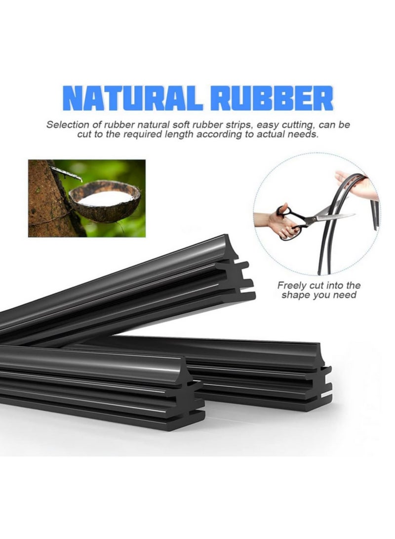 Generic 4PCS 32Inch Car Wiper Rubber Refill Blades Soft Windshield Wiper Insert Strips DIY Adjustable Boneless Wiper Replacement Universal Fit for Most Vehicles Can Be Cut to Size  - Image 2