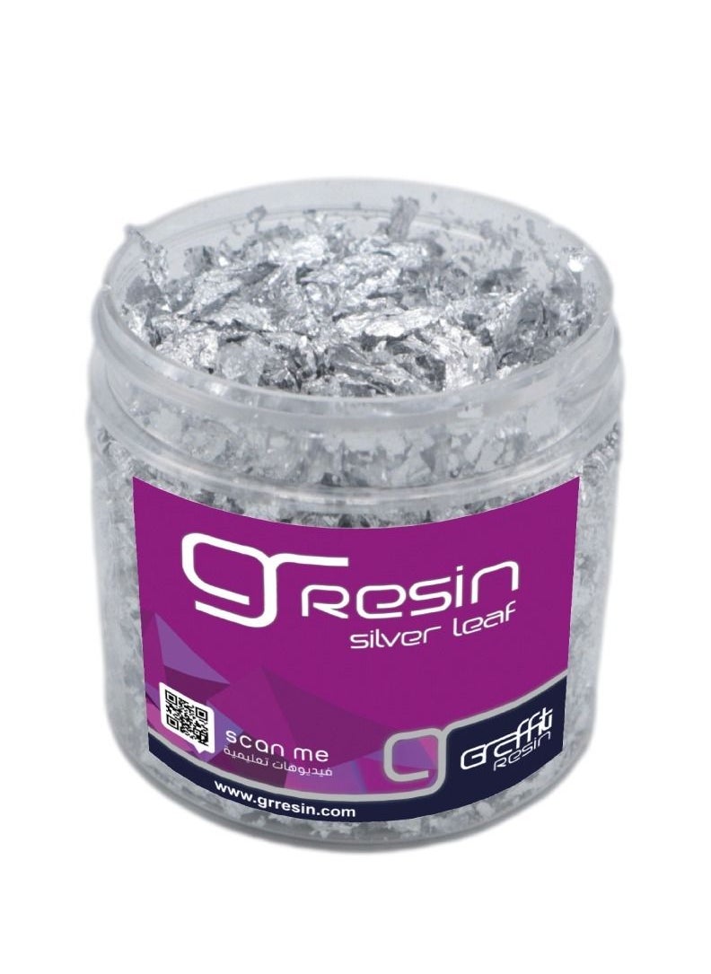 Graffiti Resin Silver Foil Glitter for Resin Artworks  - Image 1