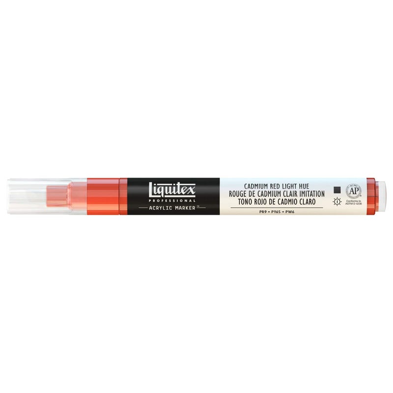 Liquitex Professional Fine Paint Marker, 8mm, Cadmium Red Light Hue - Image 1