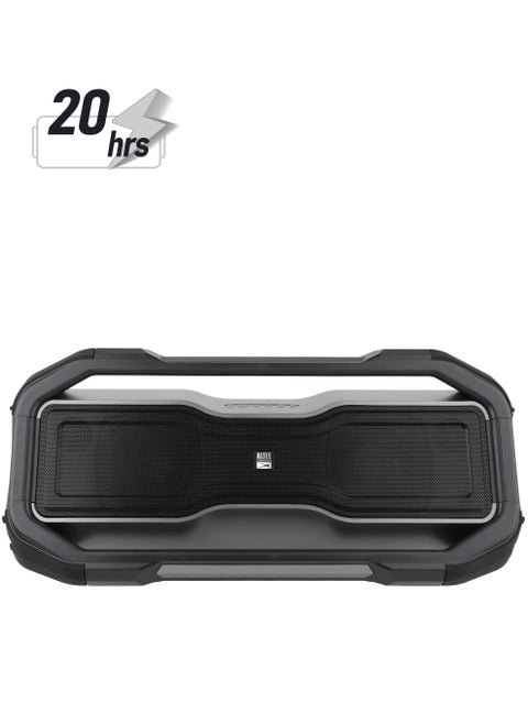 ROCKBOX XL Wireless Bluetooth Speaker, Portable Waterproof Speaker with 20 Hour Playtime and 5 Illuminating LED Light Modes, Floating Wireless Speaker for Indoors and Outdoors, Black