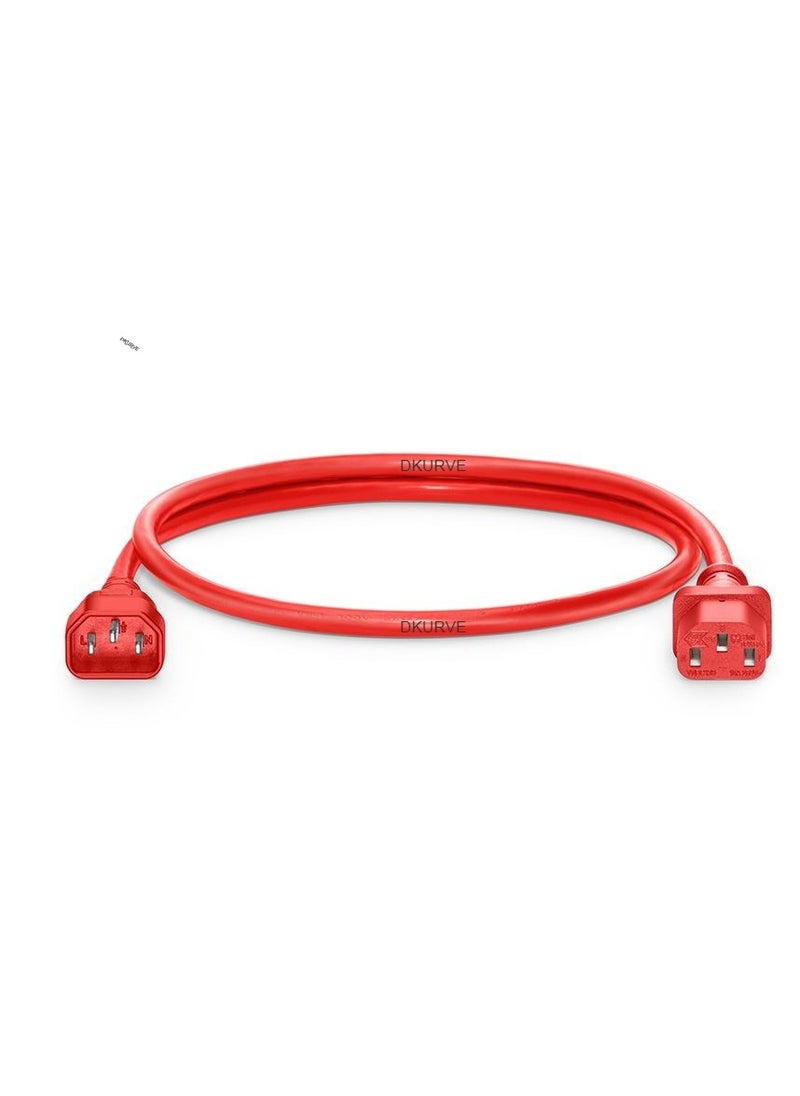 DKURVE® C14 to C13 Male To Female Power Cord, Red, 15A, 250V -1.8 Meter Red - pzsku/Z0481032A22097485DA6AZ/45/_/1709382175/ccf89174-bc10-42ad-984f-87d006fd2d41