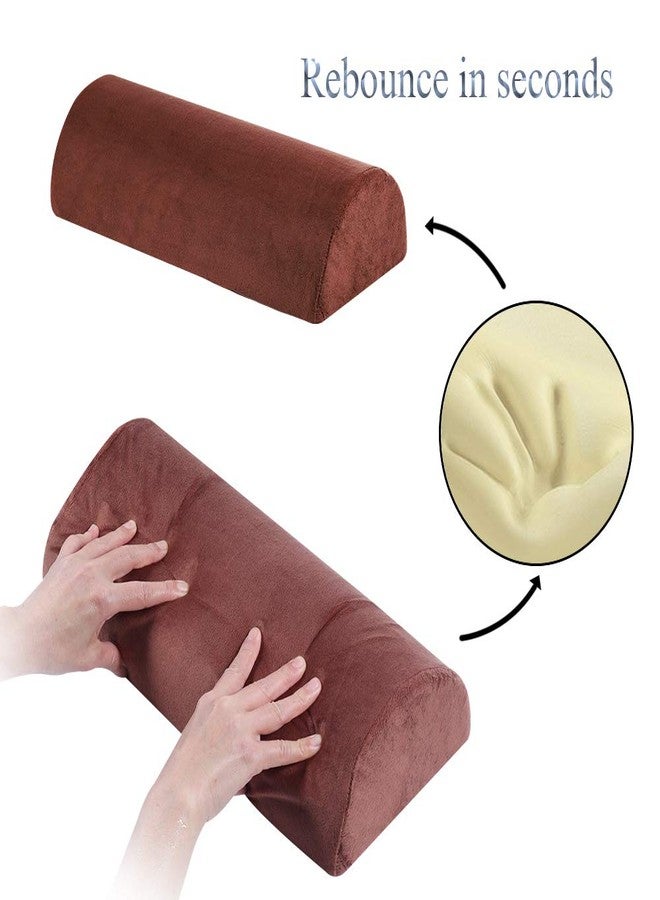 SKYZONAL Memory Foam Bolster Pillow for Neck Back Lumbar Spine Legs Knee Pain Relief Pillow Support Multi-use (Brown) - Image 3