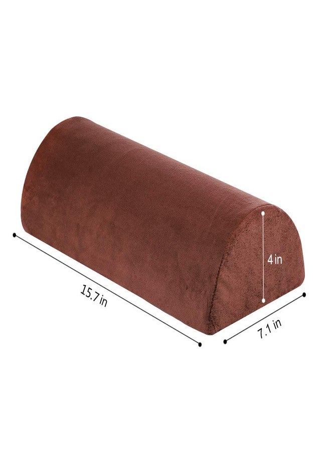 SKYZONAL Memory Foam Bolster Pillow for Neck Back Lumbar Spine Legs Knee Pain Relief Pillow Support Multi-use (Brown) - Image 2