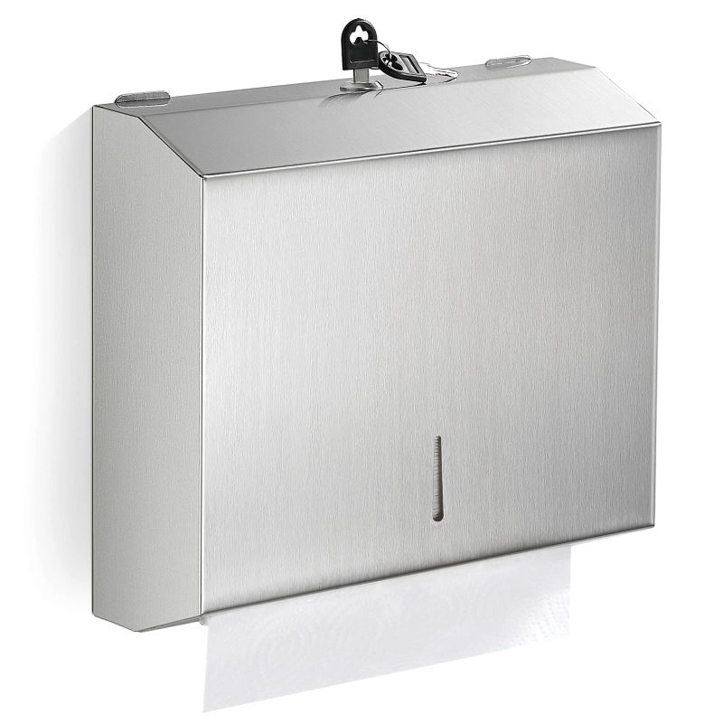 Paper Towel Dispenser Wall Mount Commercial C Fold Multifold Hand Paper Towel Dispenser Stainless Steel Tissue Holder